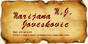 Marijana Jovešković vizit kartica
